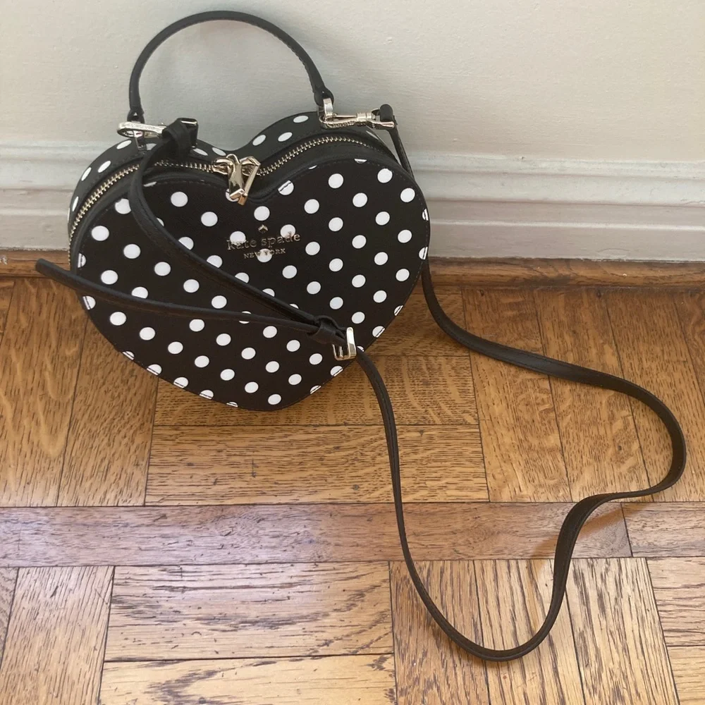 Kate Spade Love Shack Polka Dot Heart Purse - Picture 10 of 12